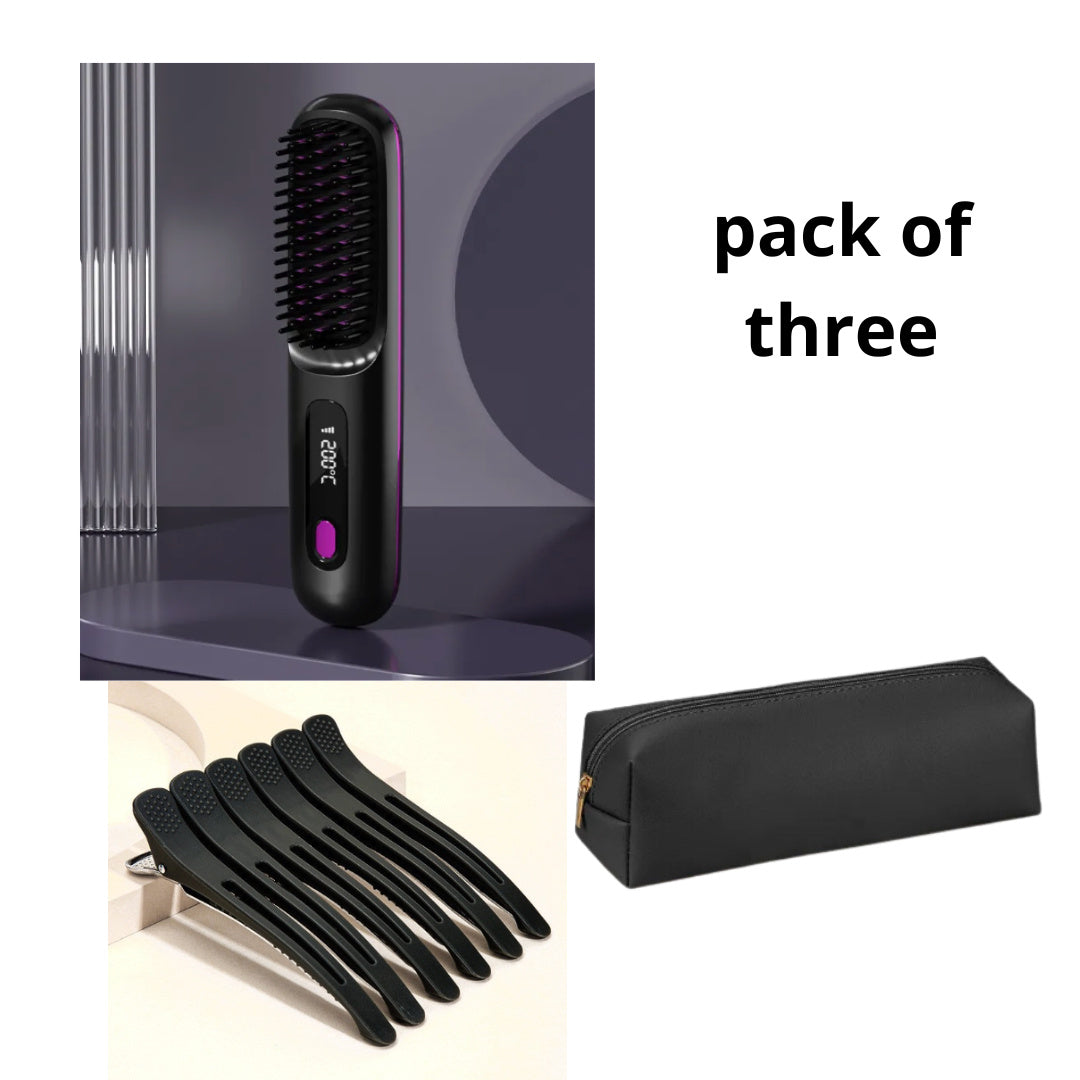 Wireless Hair Straightener Brush